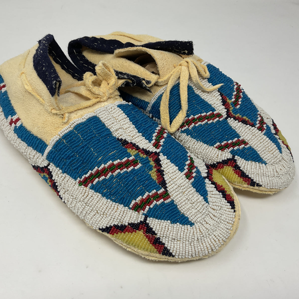 Beaded Elk Hide Moccasins