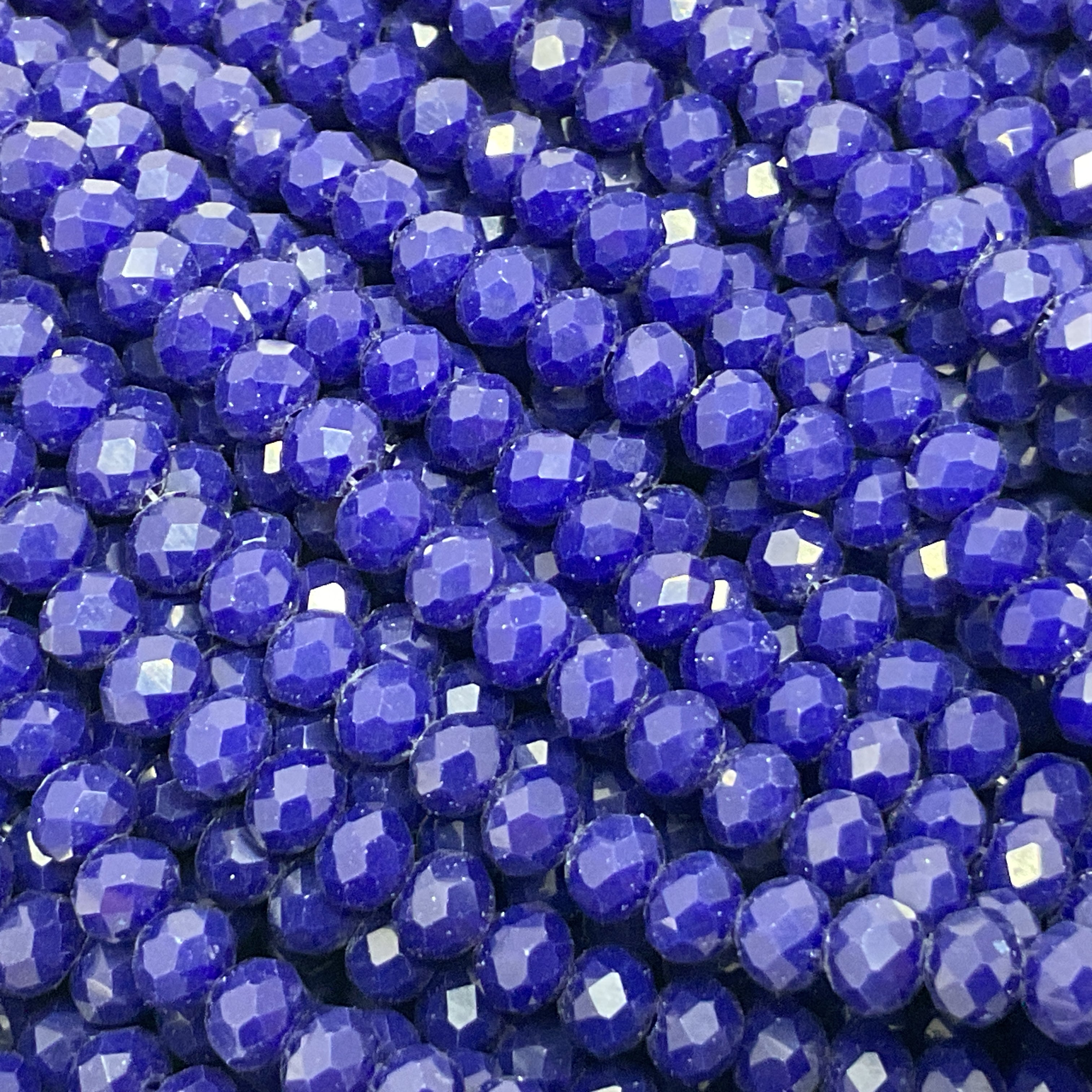 6mm Rondelle Glass Bead - Lapis Lazuli