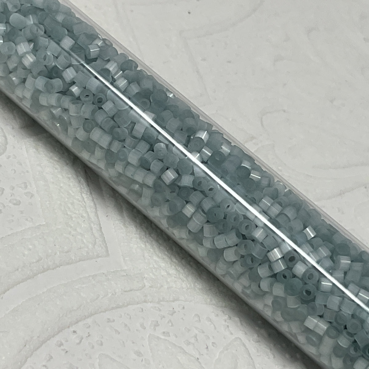 1.6mm Size 15/0 24g tube Cylindica Seed Beads Grey