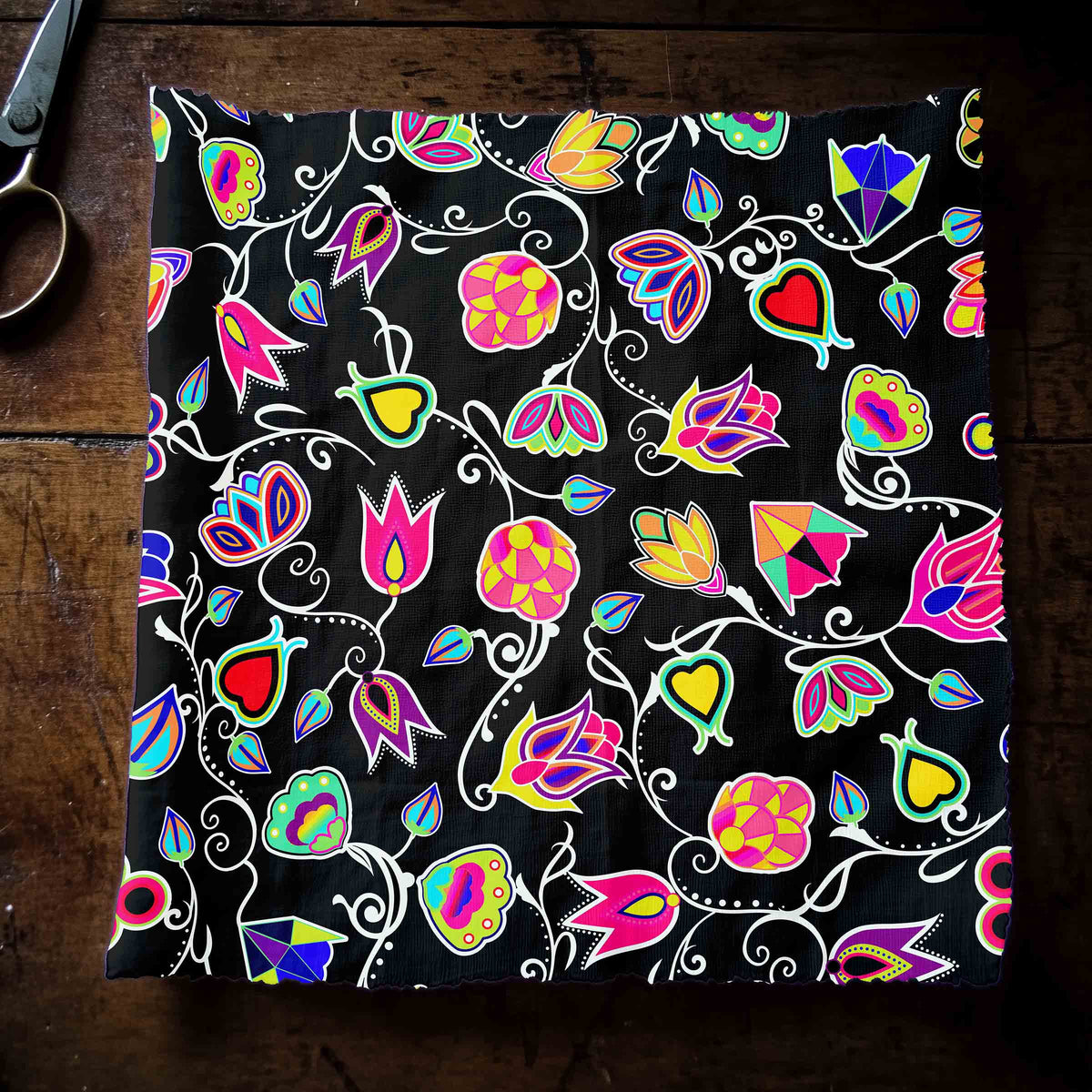 Indigenous Paisley Black Cotton Poplin
