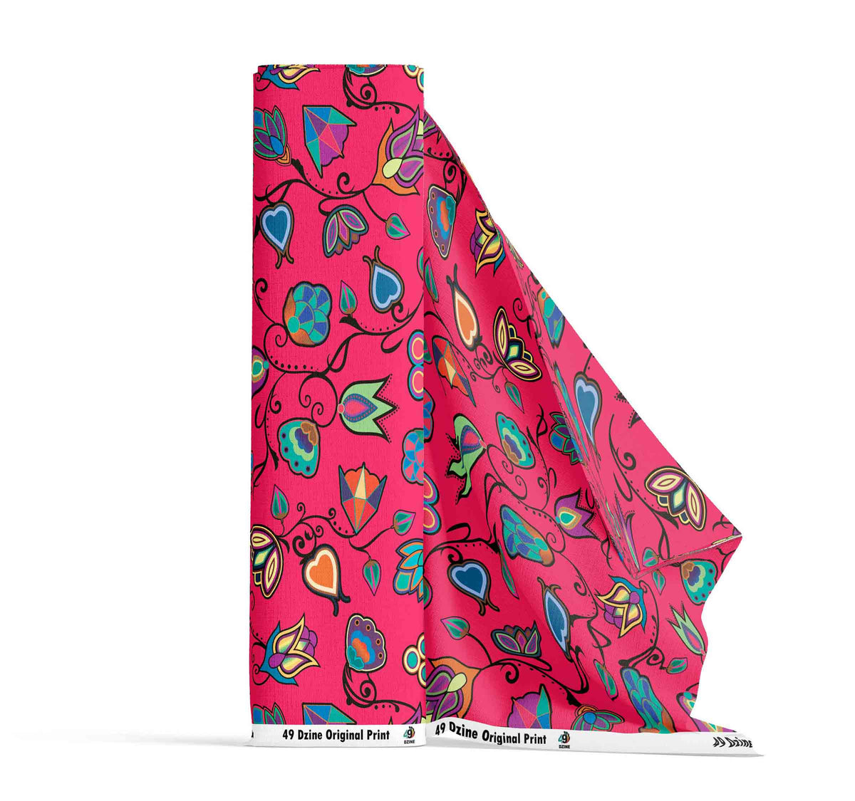 Indigenous Paisley Fuschia Cotton Poplin