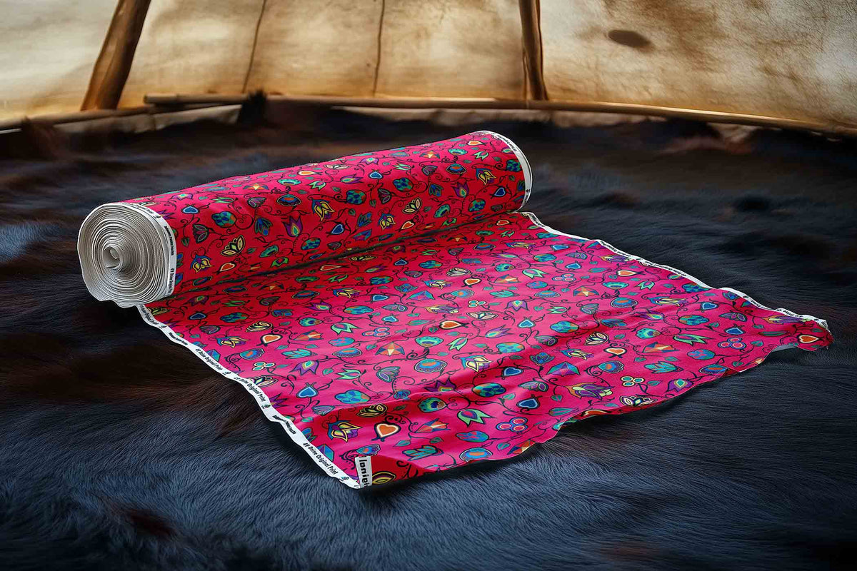 Indigenous Paisley Fuschia Cotton Poplin