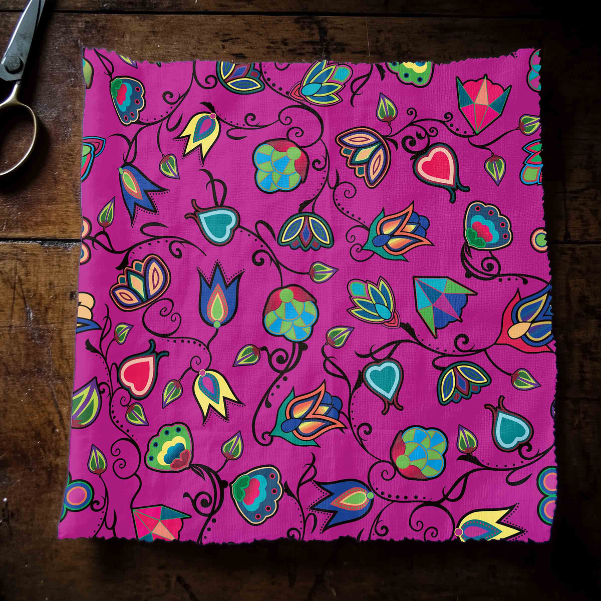 Indigenous Paisley Lavender Cotton Poplin