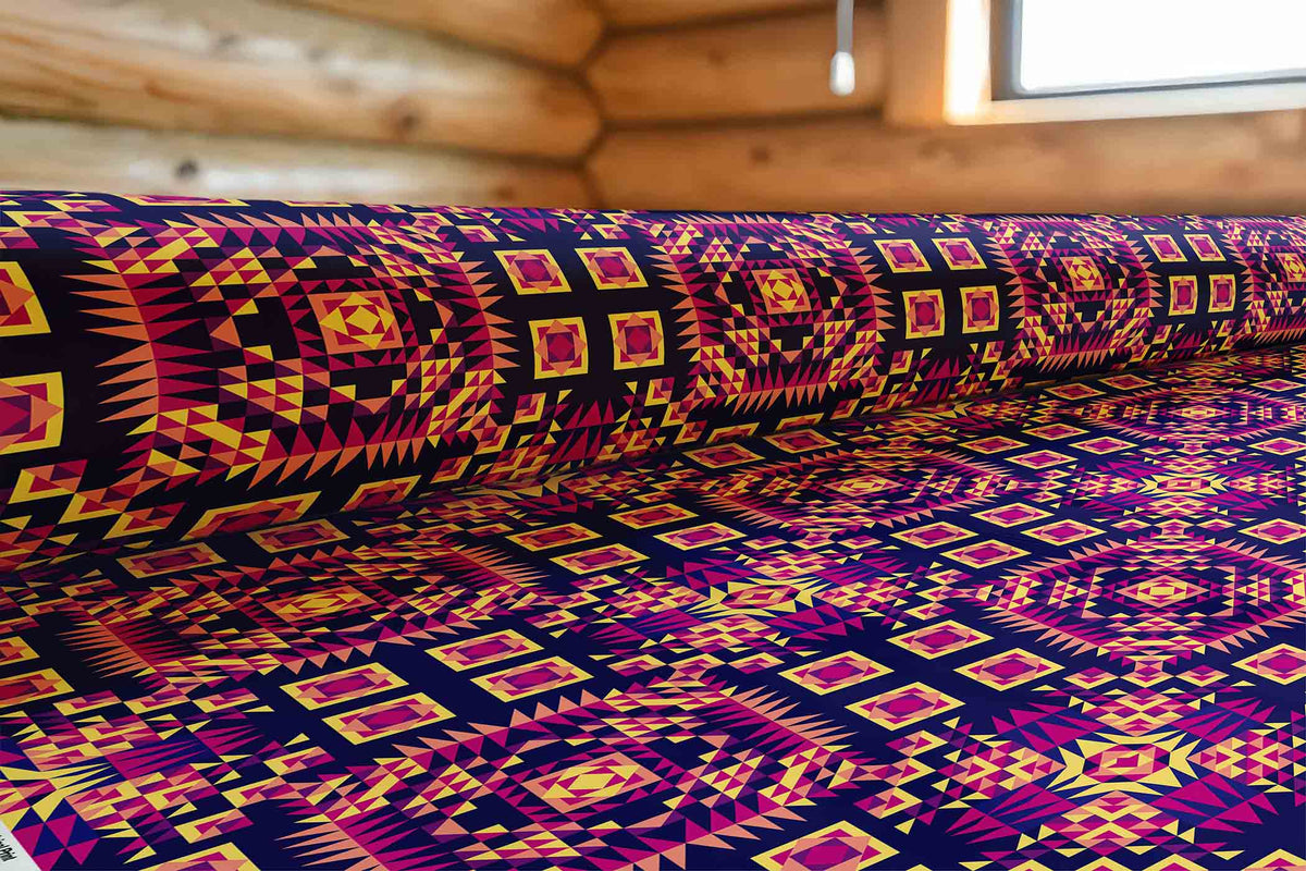 Kaleidoscope Bleu Cotton Poplin