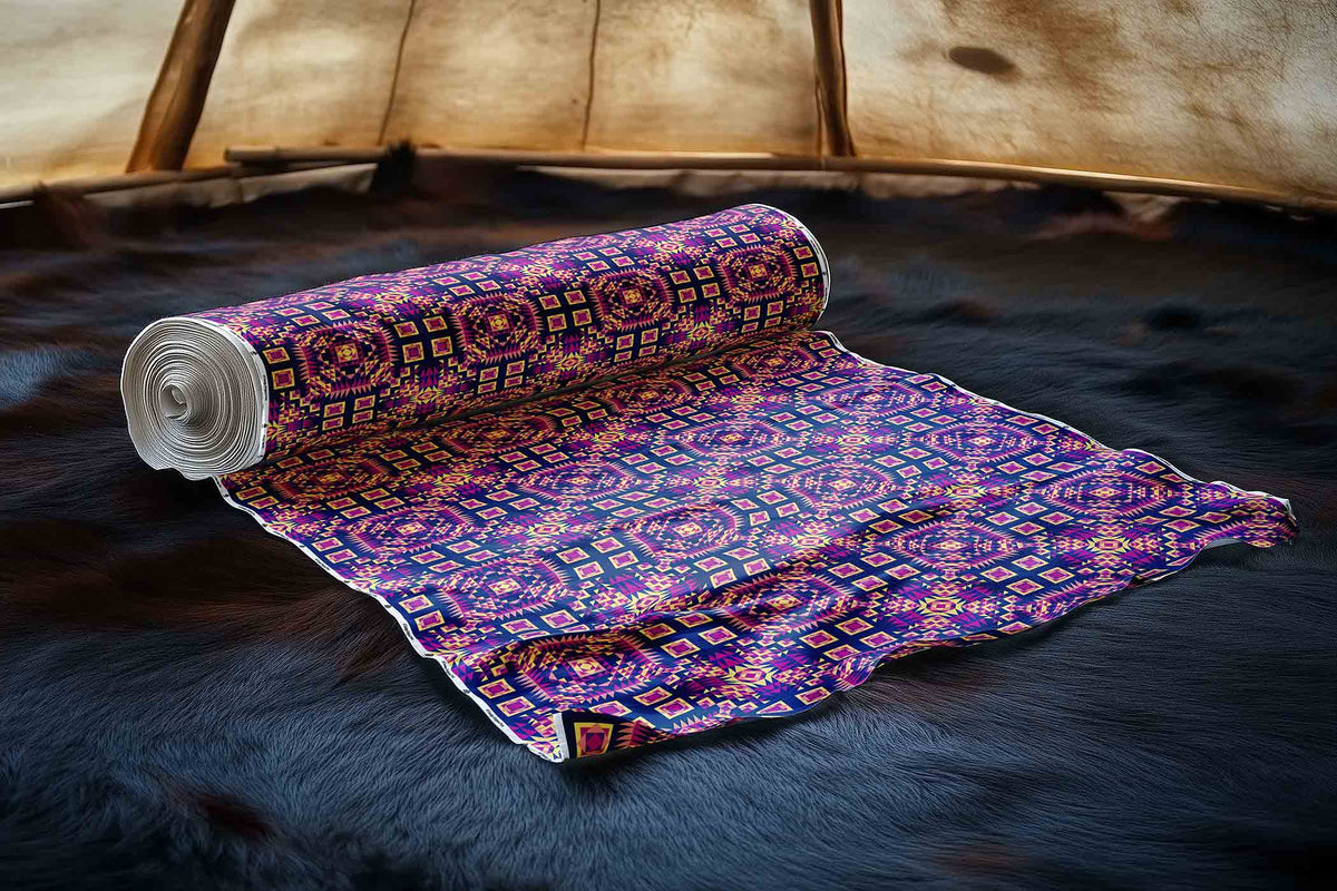 Kaleidoscope Bleu Cotton Poplin