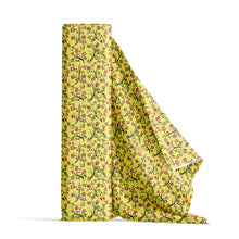 Load image into Gallery viewer, Key Lime Star Cotton Poplin Fabric By the Yard

