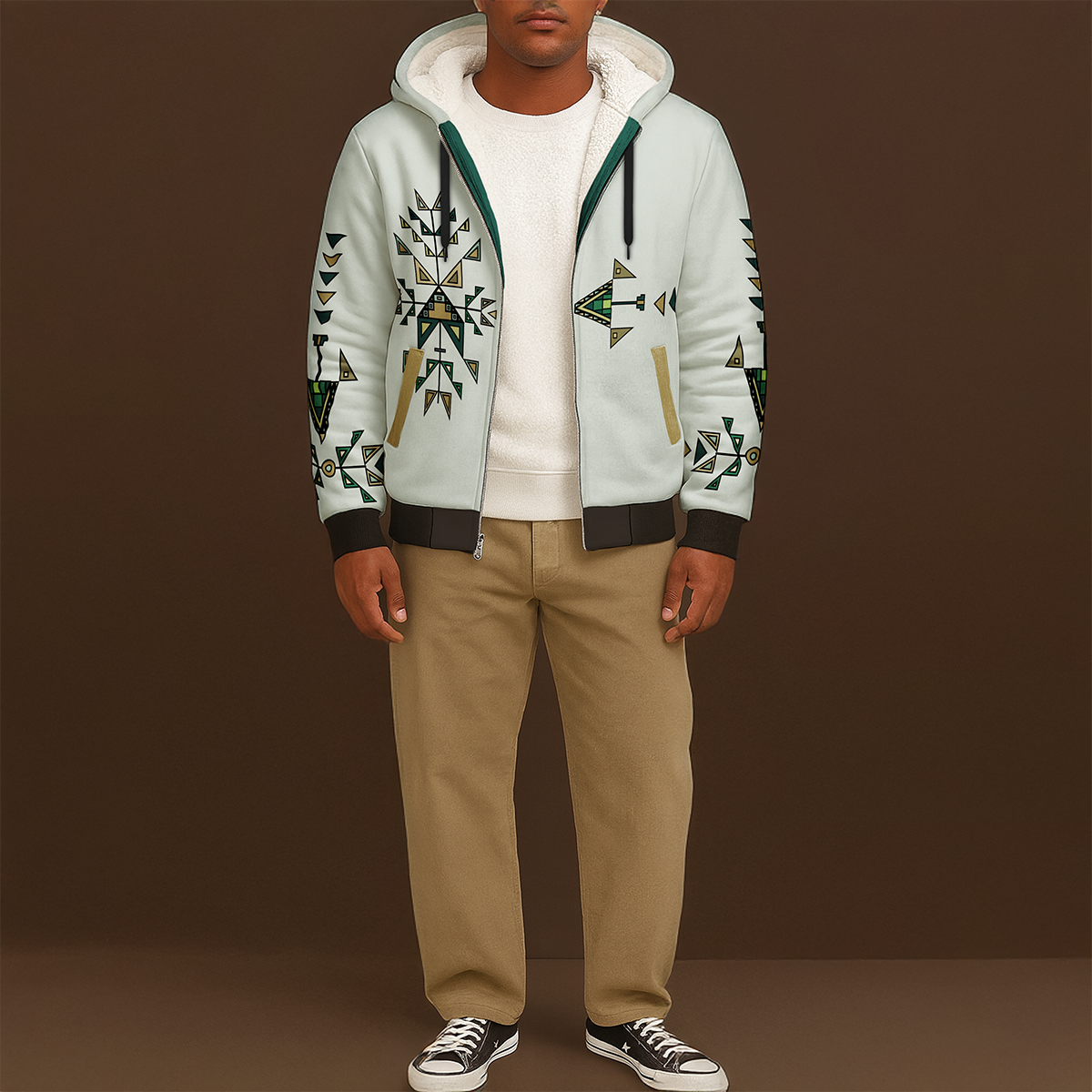 Bear Shield Men's Sherpa Hoodie