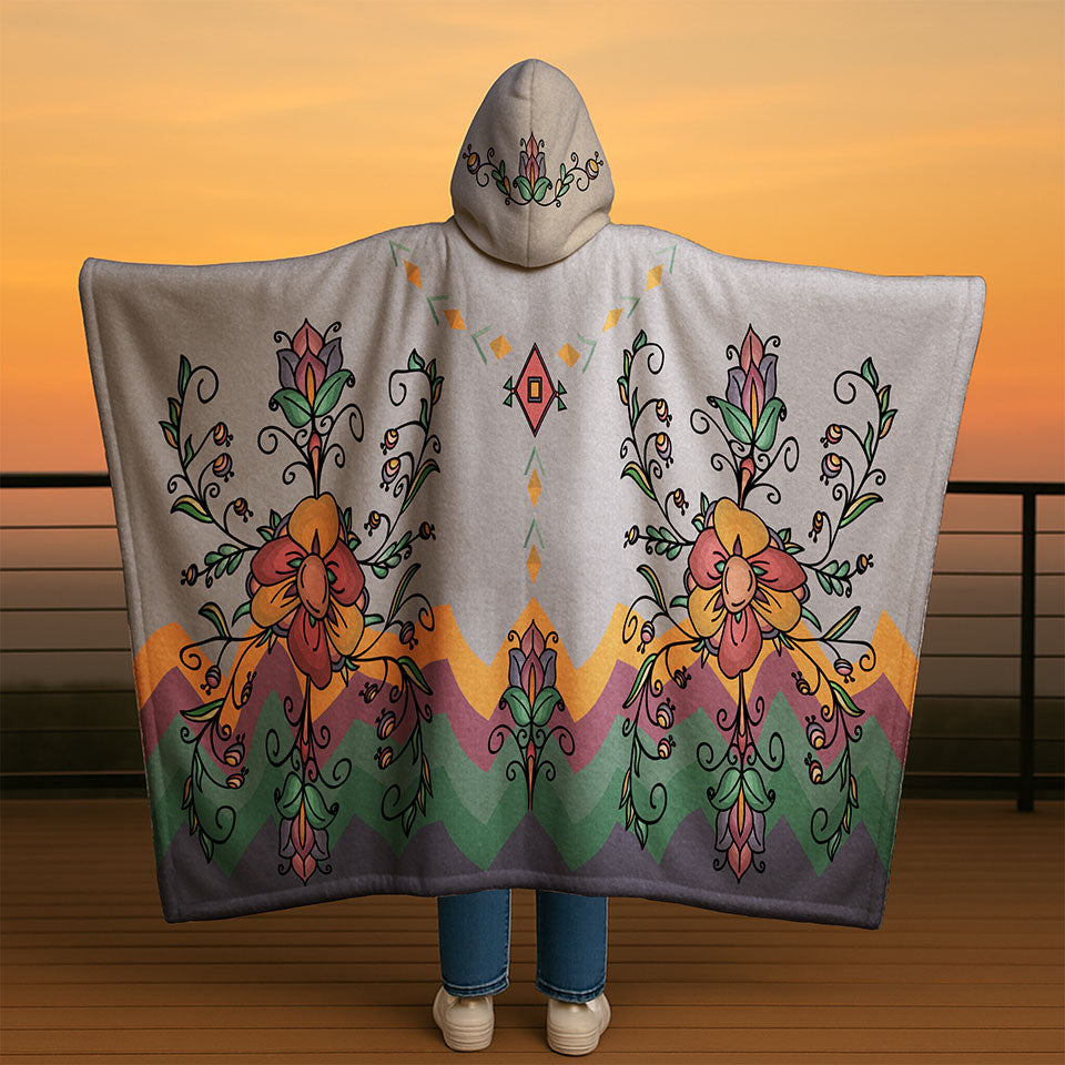 Rust & Ember Flower Song Hooded Blanket