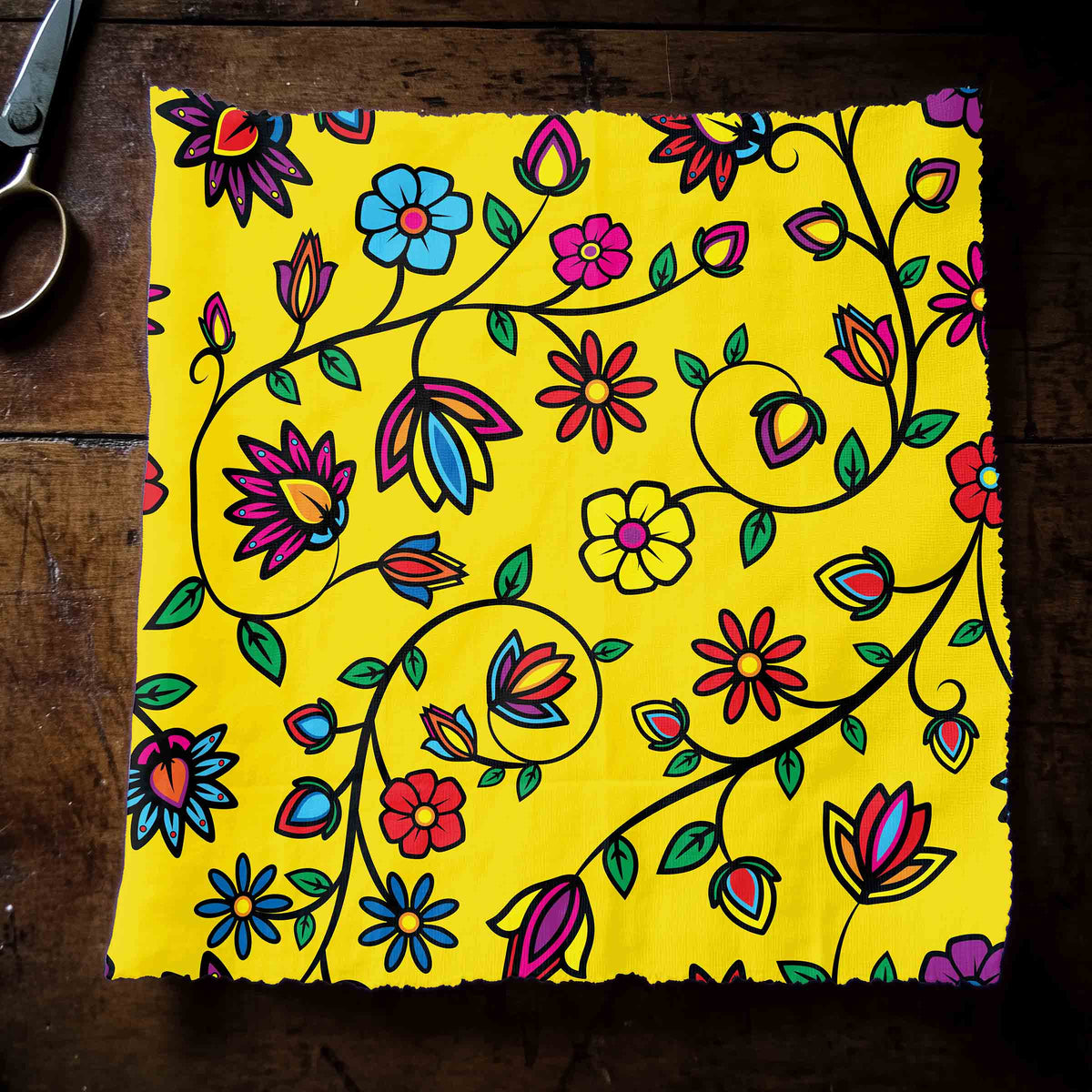 Nature's Nexus Yellow Cotton Poplin