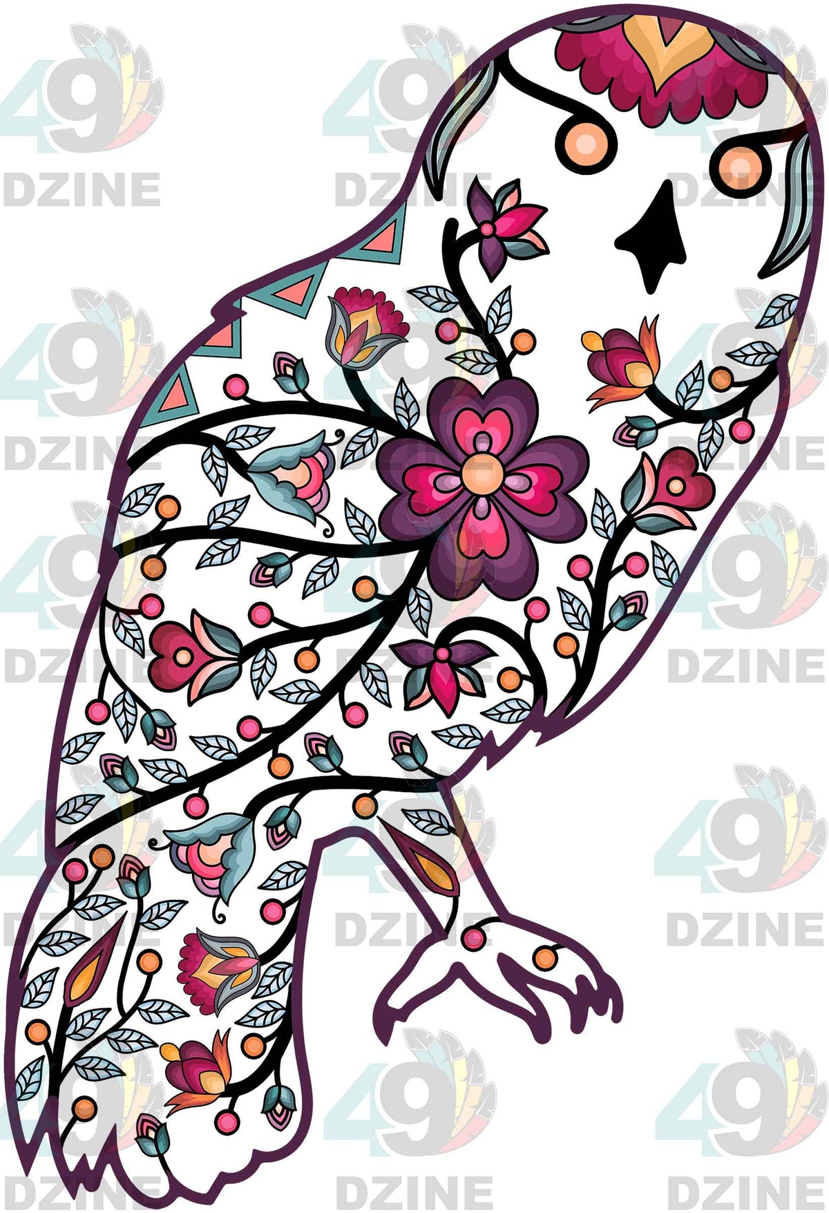 Owl Animal Motif 2 Various Sizes