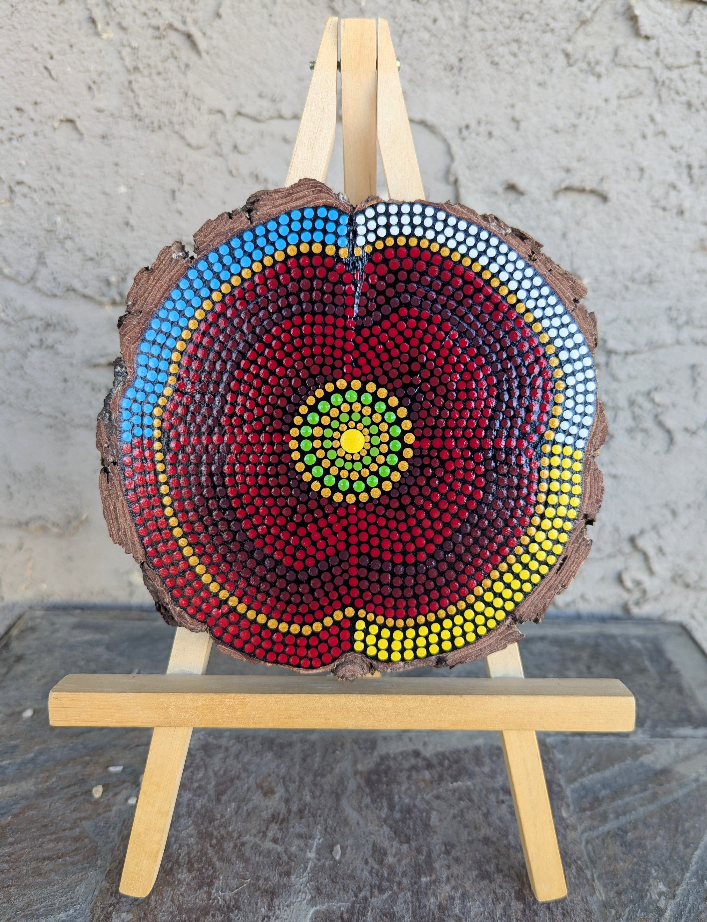 Dana Lisa Joy Wood Slice Paintings