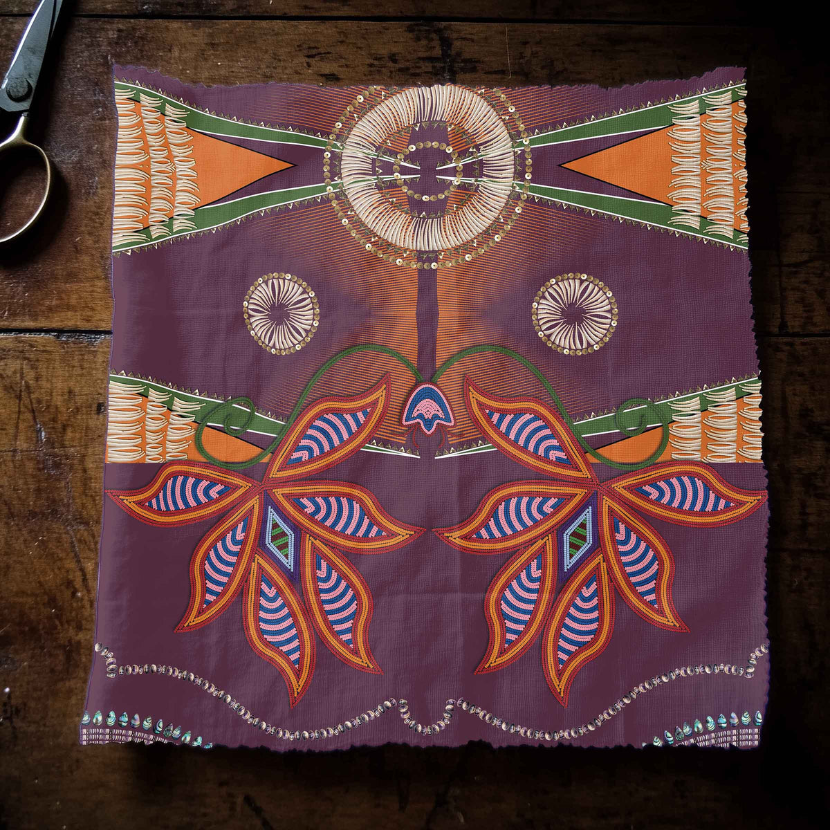 Sacred Plains Berry Cotton Poplin
