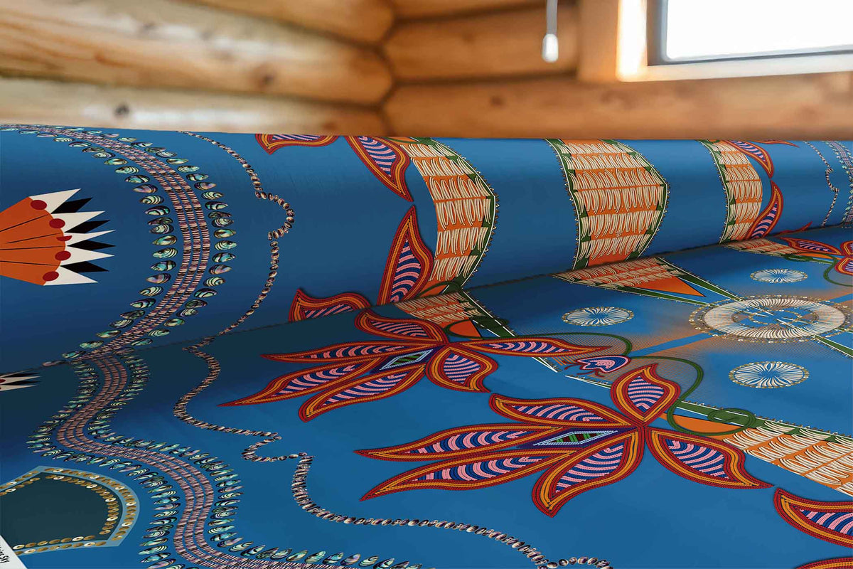 Sacred Plains Sky Cotton Poplin