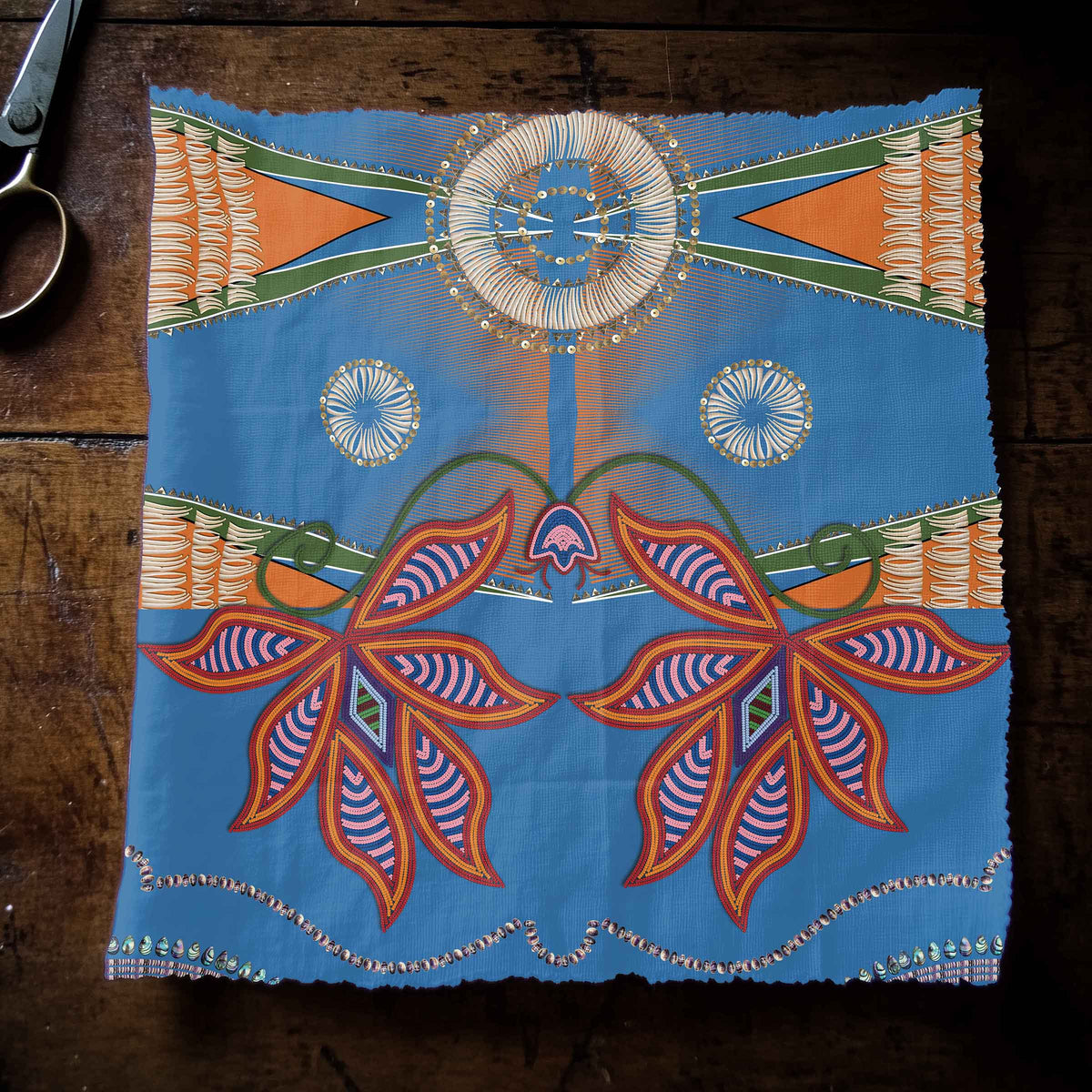 Sacred Plains Sky Cotton Poplin