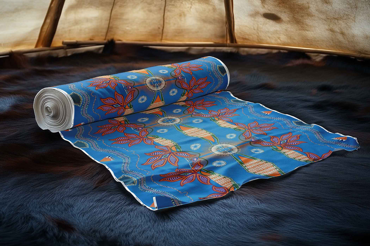 Sacred Plains Sky Cotton Poplin