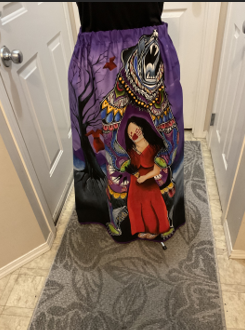 Liz Pelland Purple Bear and Sister Ribbon Skirt