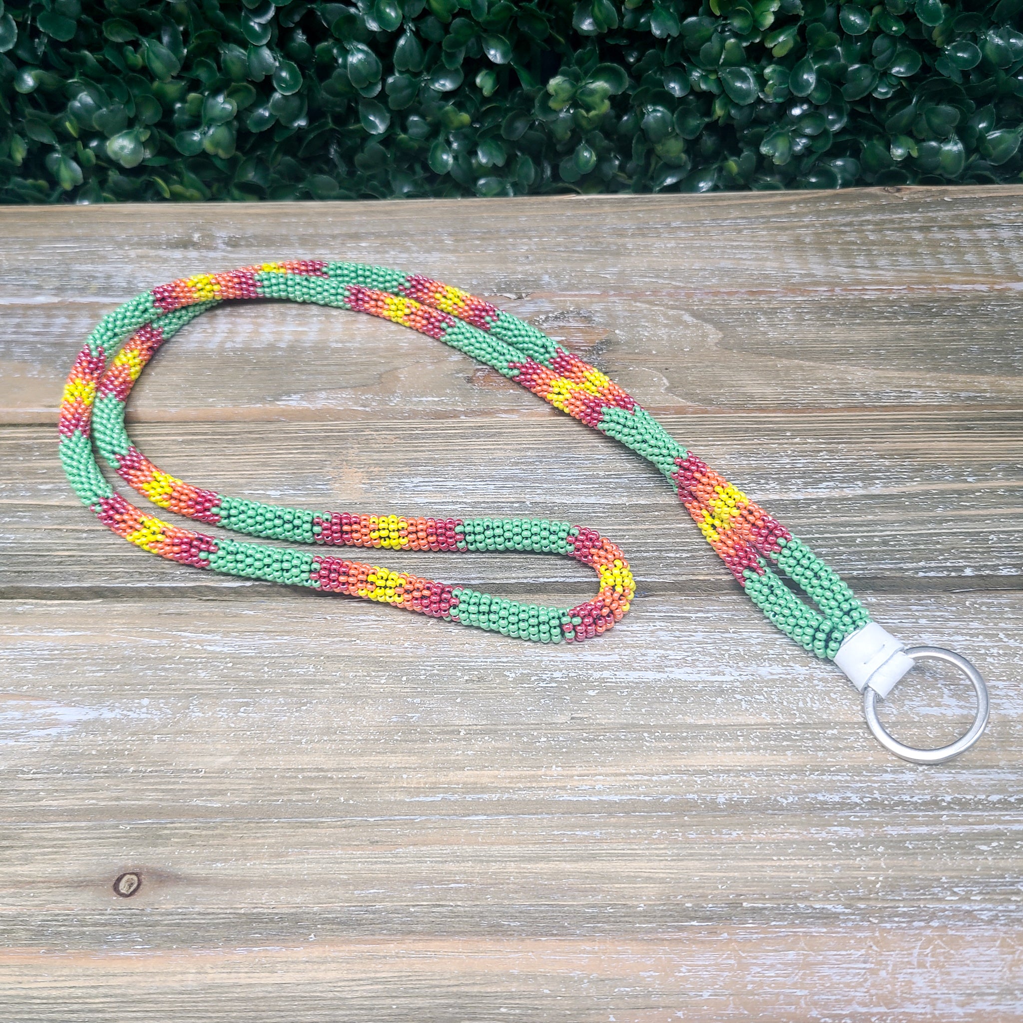 Crystal Davis Bead Wrapped Lanyard