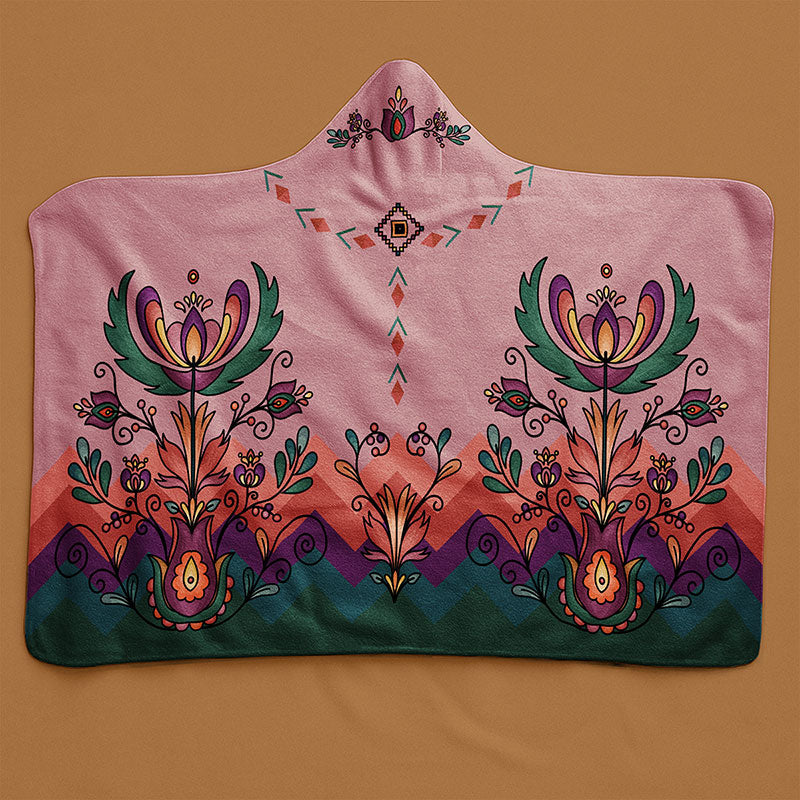 Cedar Wind Bloom Hooded Blanket