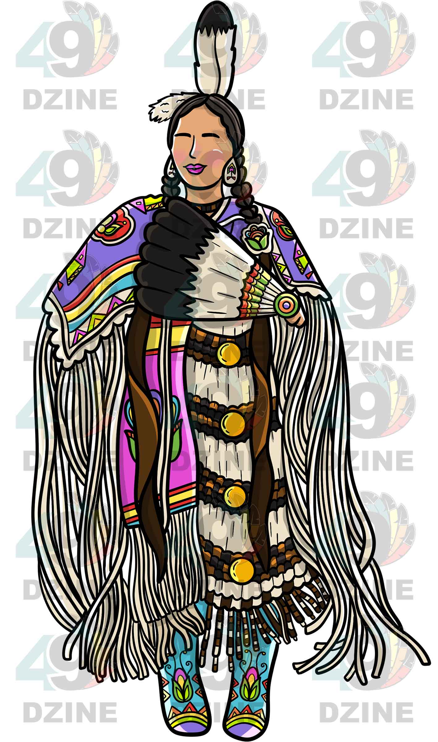 Traditional Buckskin Dancer 4 Sticker