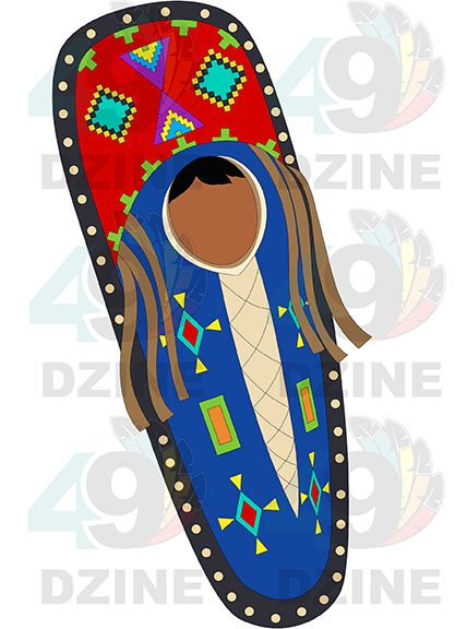 Traditional Blackfoot Cradleboard Transfer (Various Sizes)