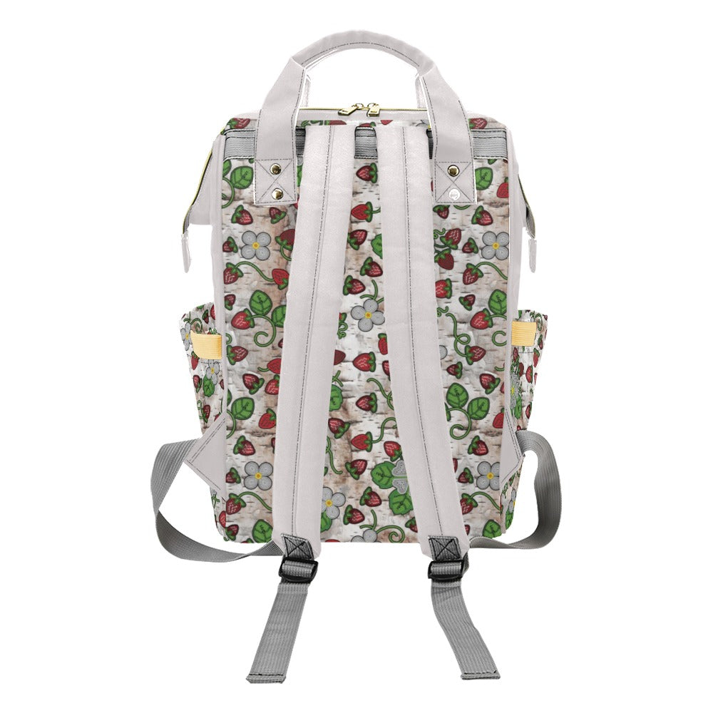 Strawberry Dreams Br Bark Multi-Function Diaper Backpack/Diaper Bag