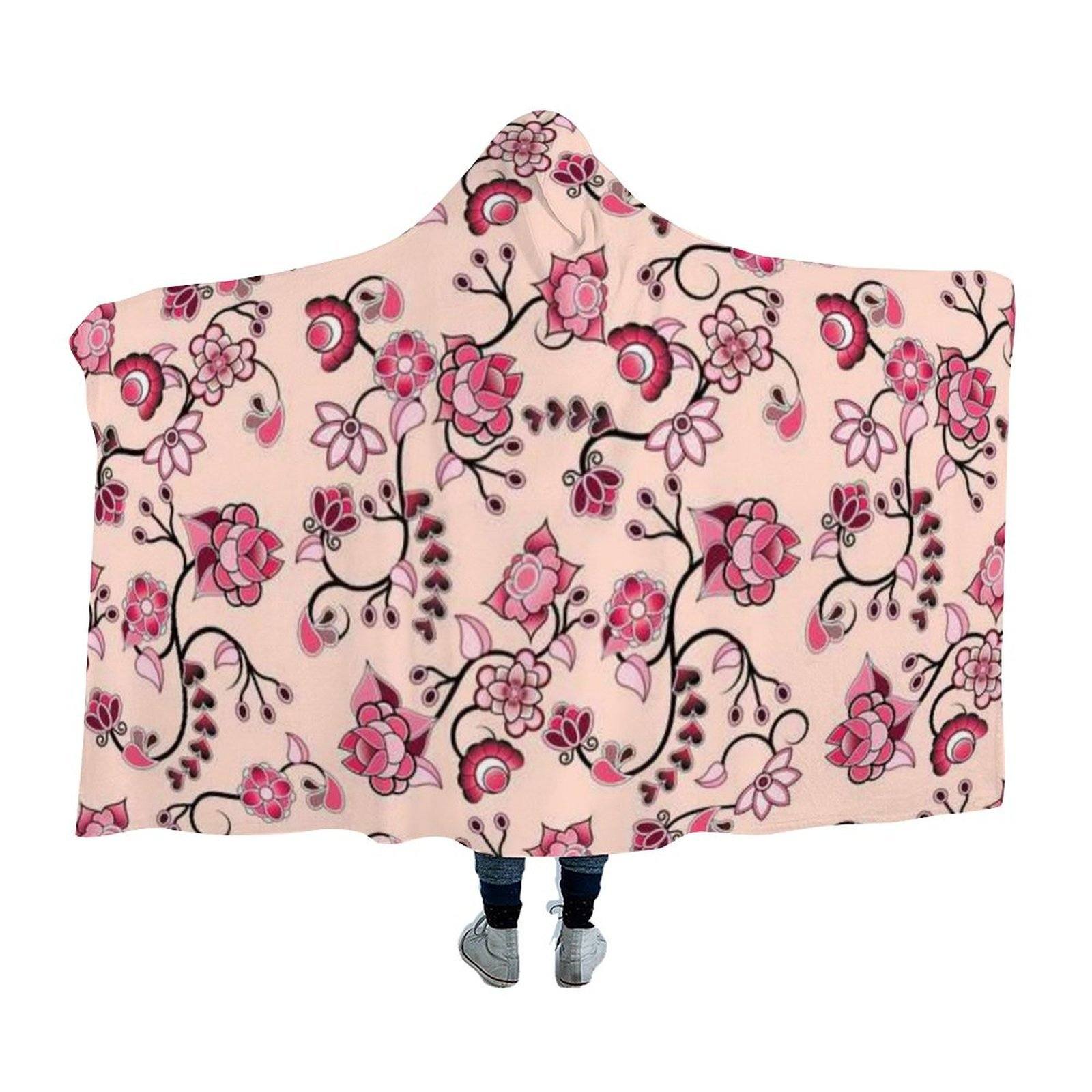 Floral Amour Hooded Blanket