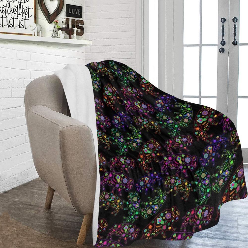 Floral Buffalo Ultra-Soft Micro Fleece Blanket 60"x80" Ultra-Soft Blanket 60''x80'' e-joyer 