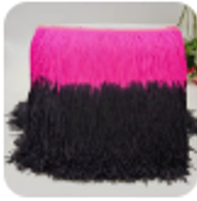 Fuchsia Black Fringe