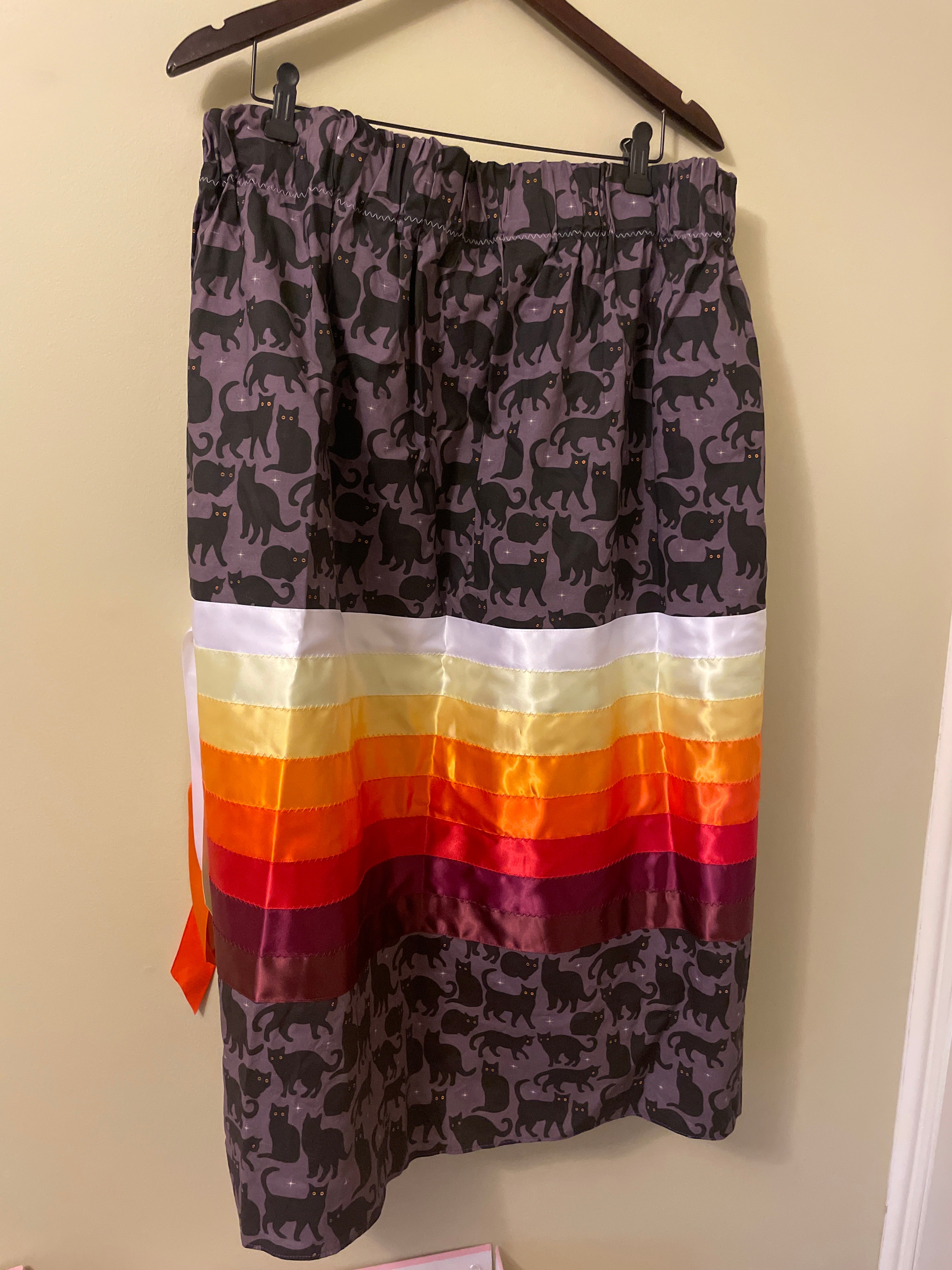 Sunny Poloz Purple Cat Fire Colour Ribbon Skirt