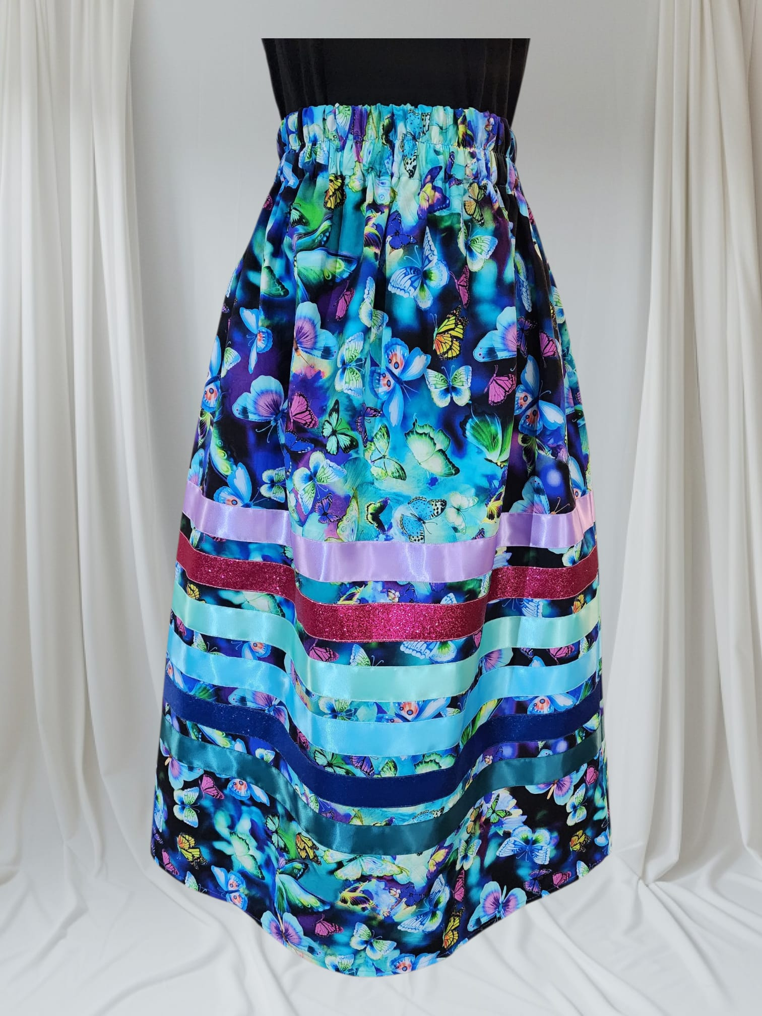 RezRibbons Handmade Neon Butterfly Ribbon Skirt