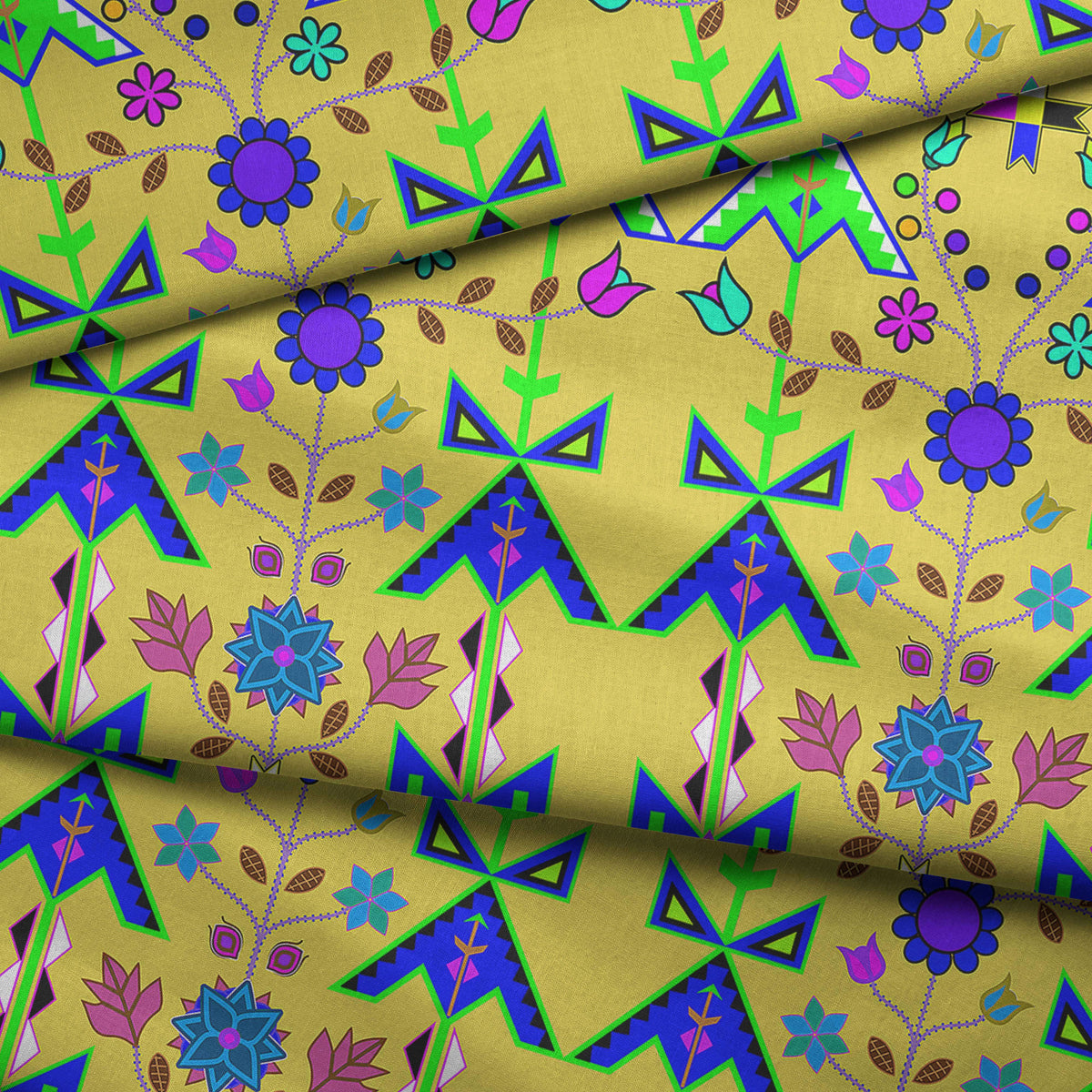 Itaopi Yellow Cotton Sateen Fabric By the Yard 49 Dzine
