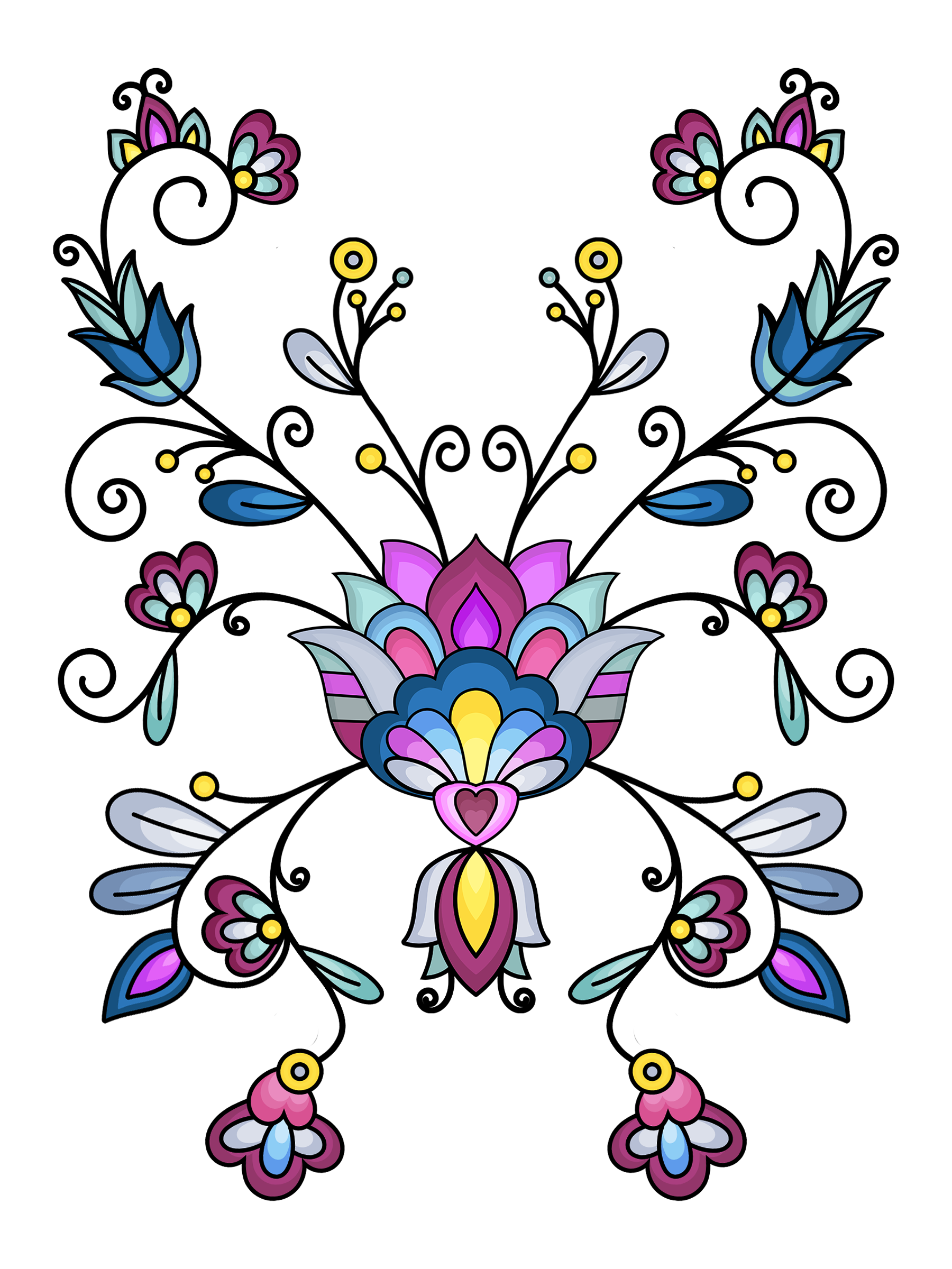 Geometric & Floral UV Sticker
