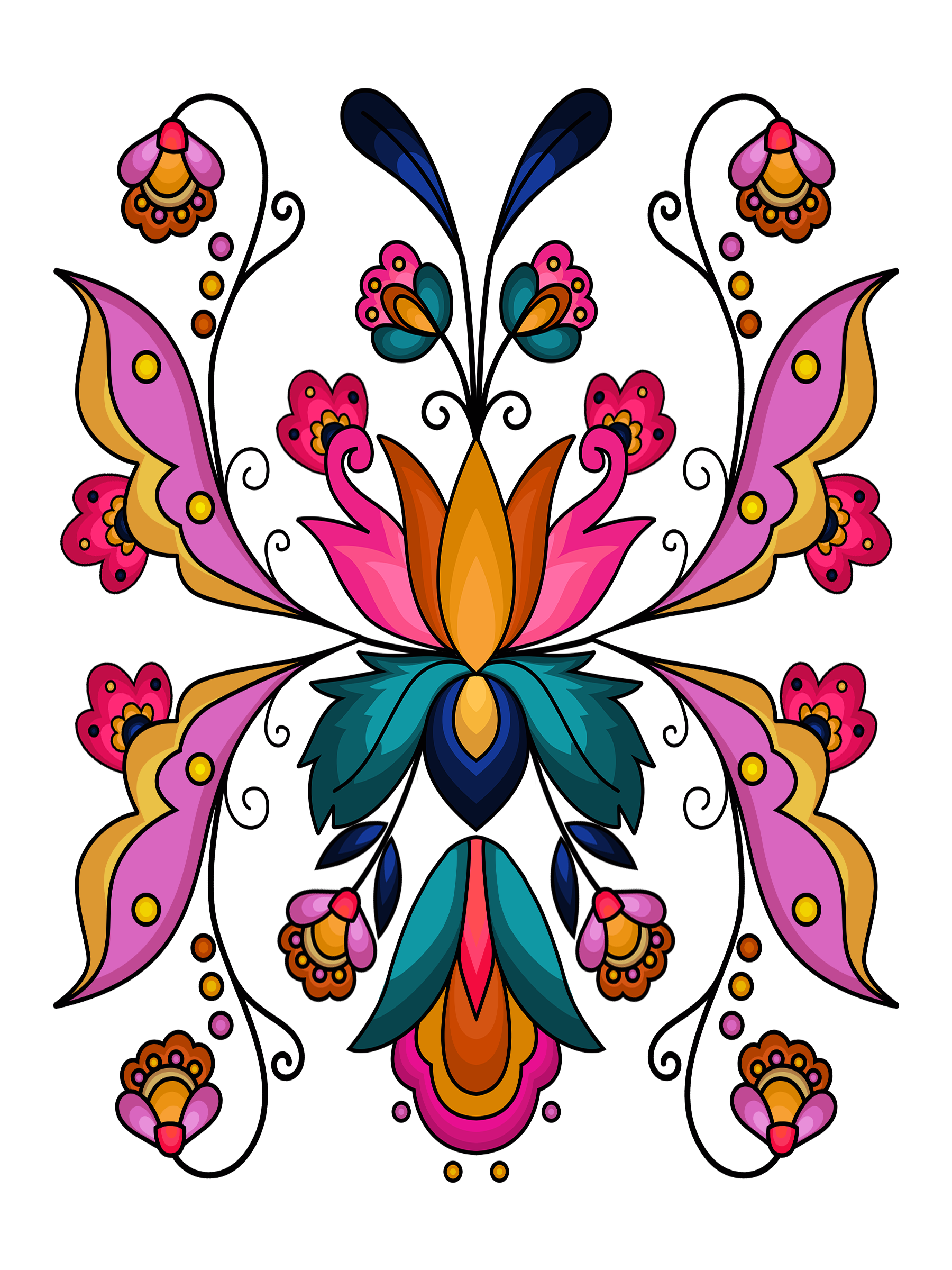 Geometric & Floral UV Sticker