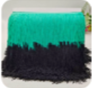 Mint Black Fringe