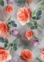 Smoke Flowers Autumn Cotton Fabric