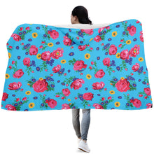 Load image into Gallery viewer, Kokum Ceremony Sky Hooded Blanket
