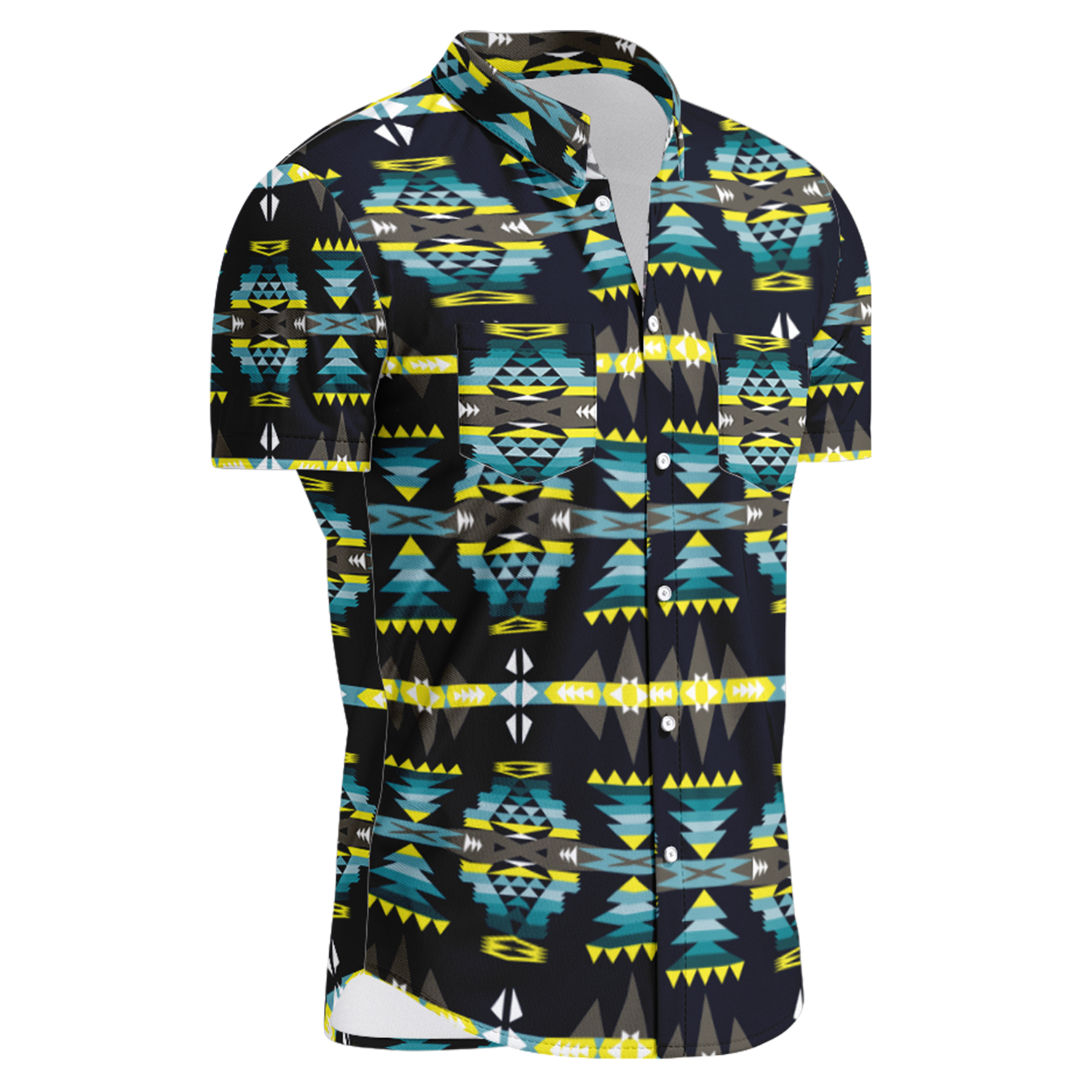 Men's Hawaiian-Style Button Up Shirt - River Trail