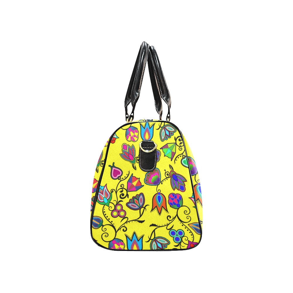 Indigenous Paisley Yellow Waterproof Travel Bag