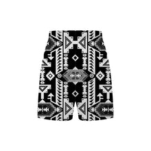 Load image into Gallery viewer, Chiefs Mountains Black and White Basketball Shorts
