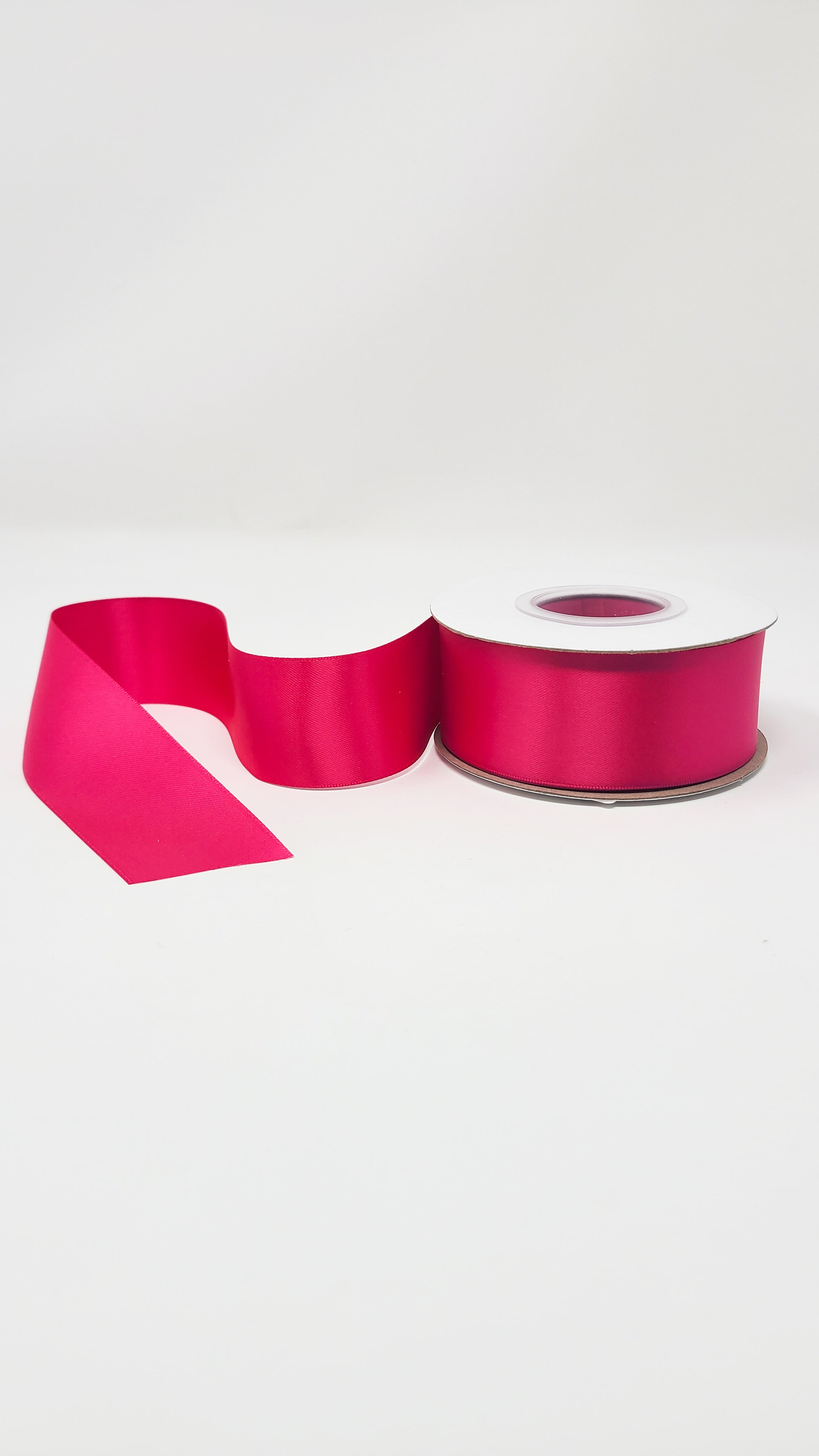 Shocking Pink - Double Face 1.5 inch Solid Colored Ribbon