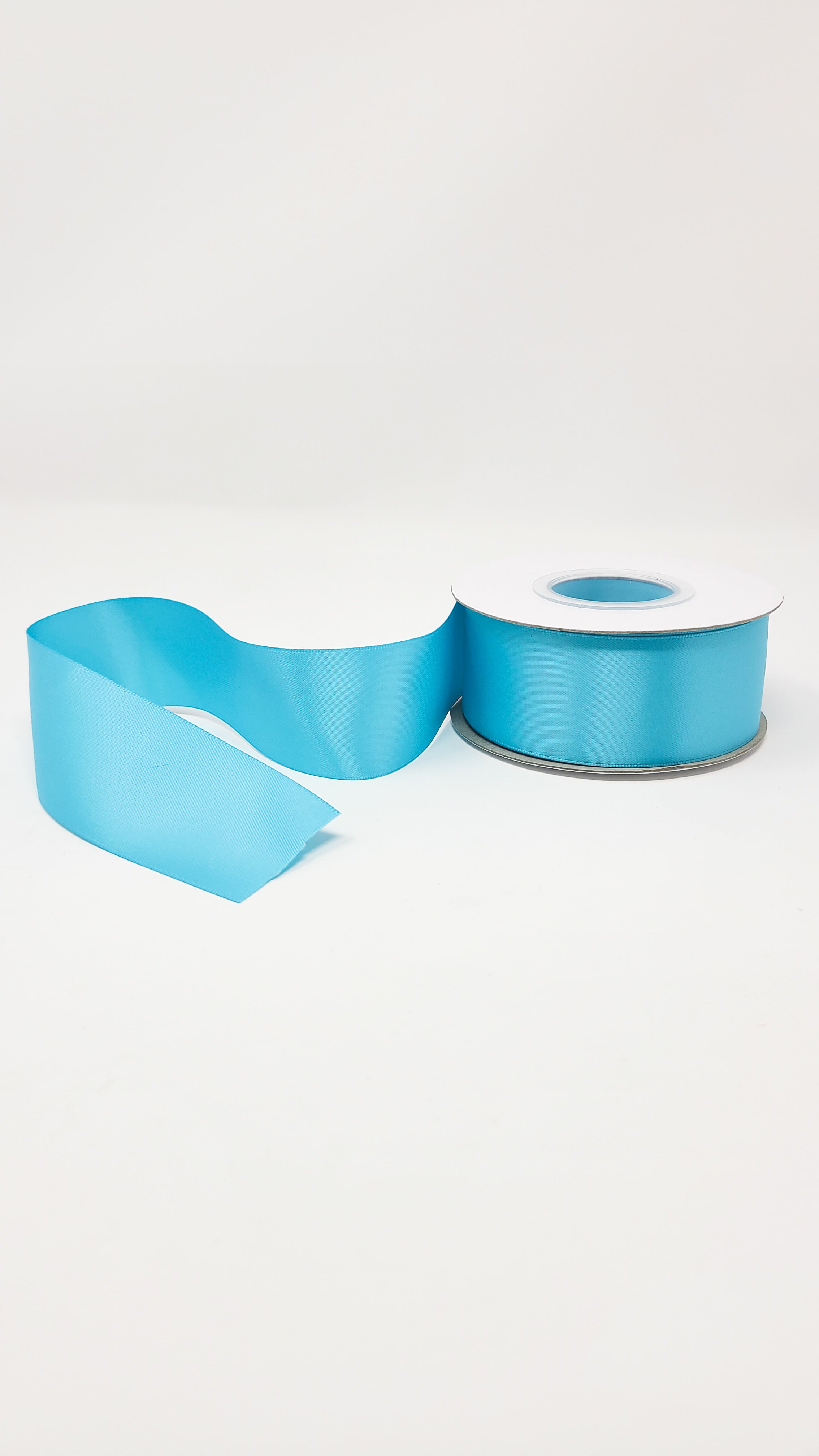 Misty Turquoise - Double Face 1.5 inch Solid Colored Ribbon