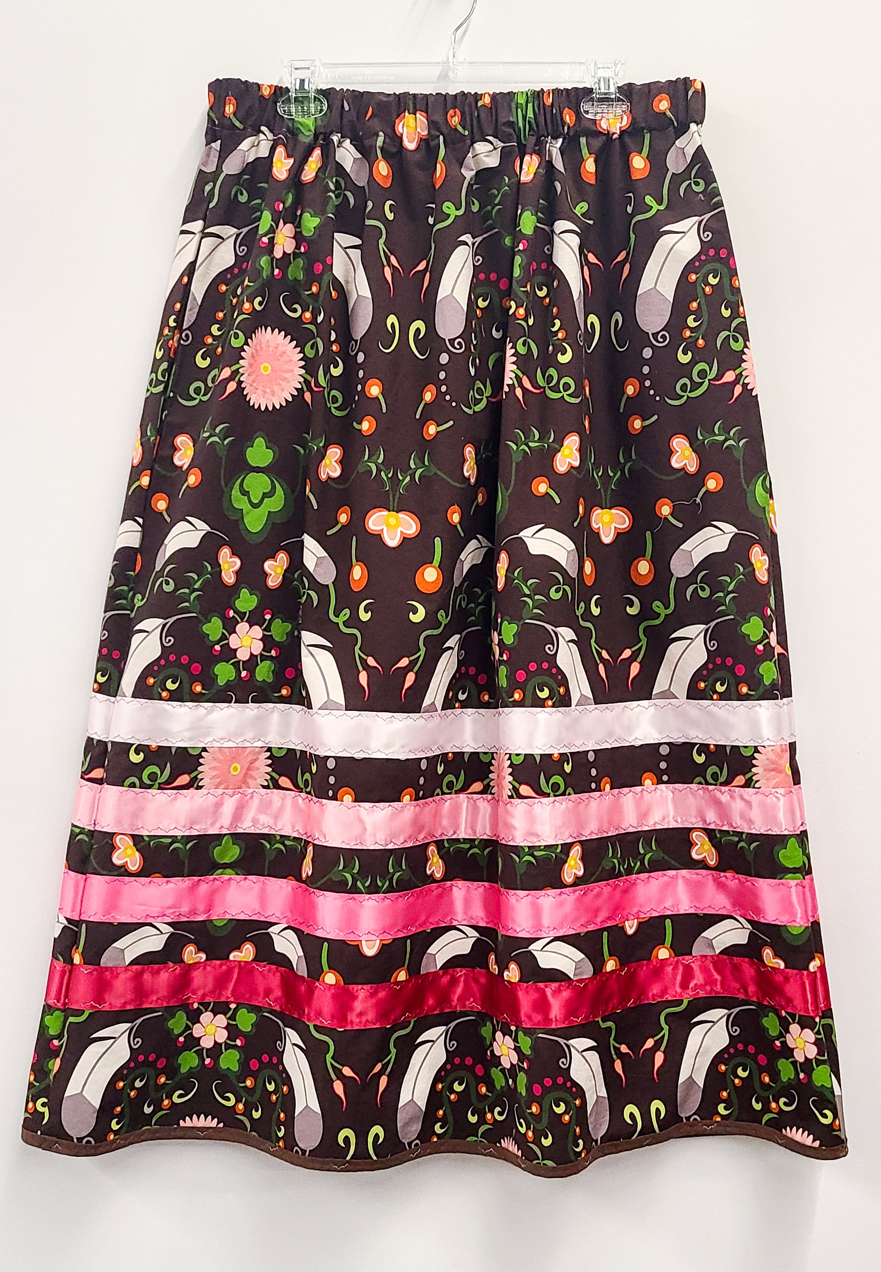 Jackie DeCoteau-Gill Handmade Ribbon Skirt- New Growth