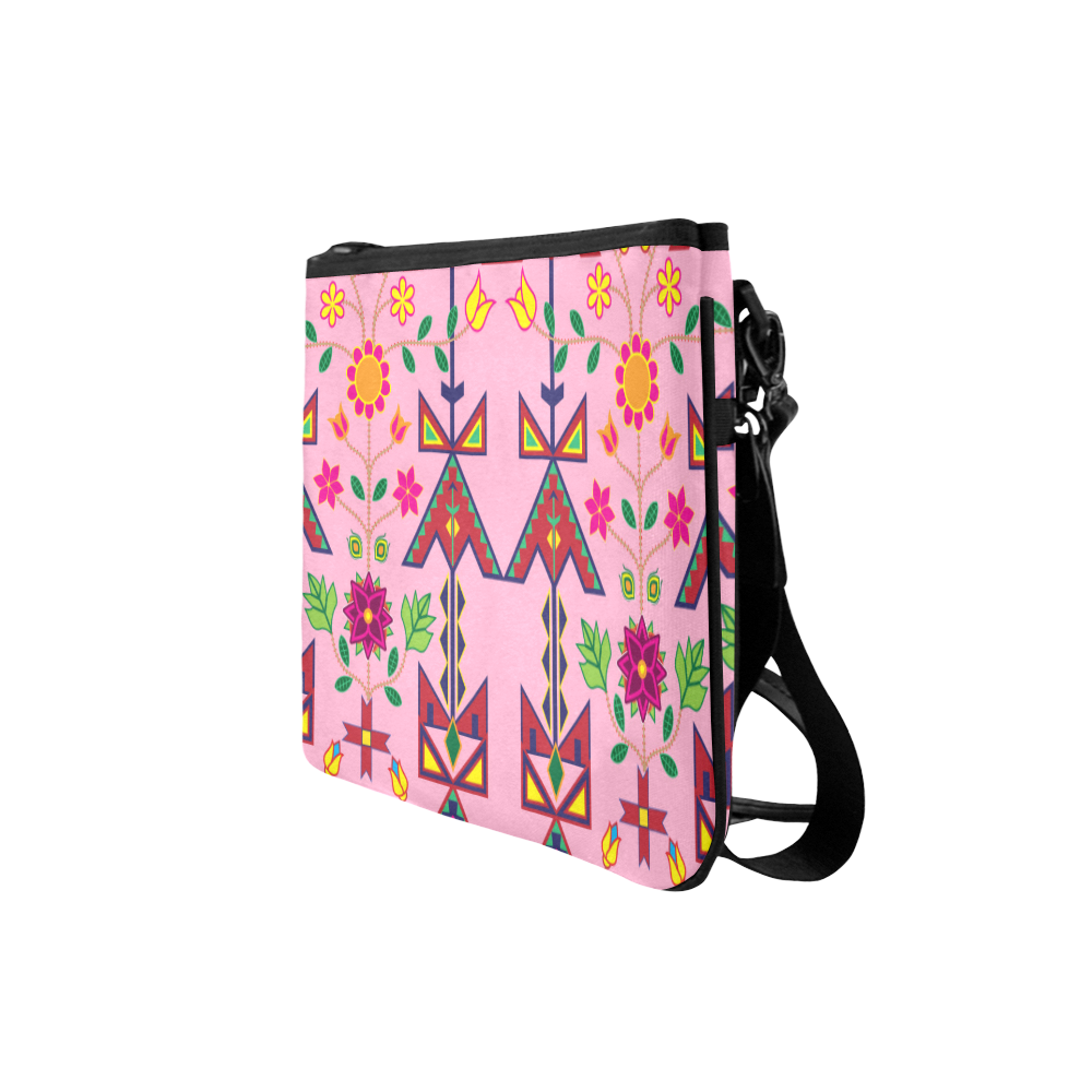 Geometric Floral Spring Sunset Clutch Bag