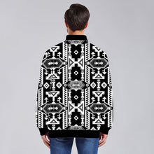 Load image into Gallery viewer, Chiefs Mountains Black and White Unisex Collar Zipper Jacket
