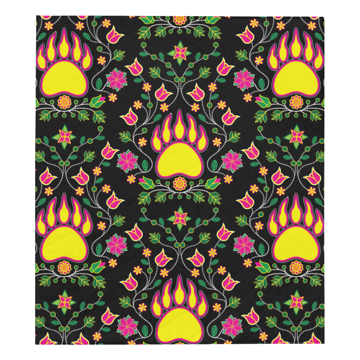 Floral Bearpaw Quilt 70"x80"