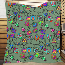 Load image into Gallery viewer, Indigenous Paisley Dark Sea Quilt 70&quot;x80&quot;
