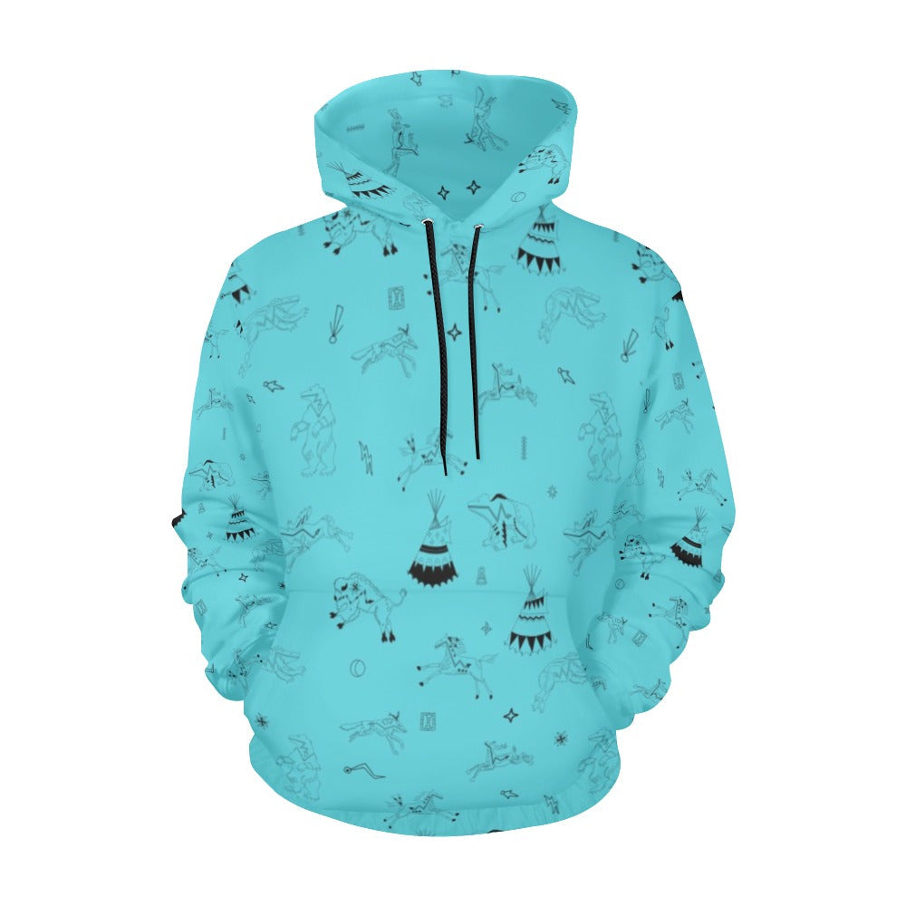 Ledger Dabbles Turquoise Women's Hoodie