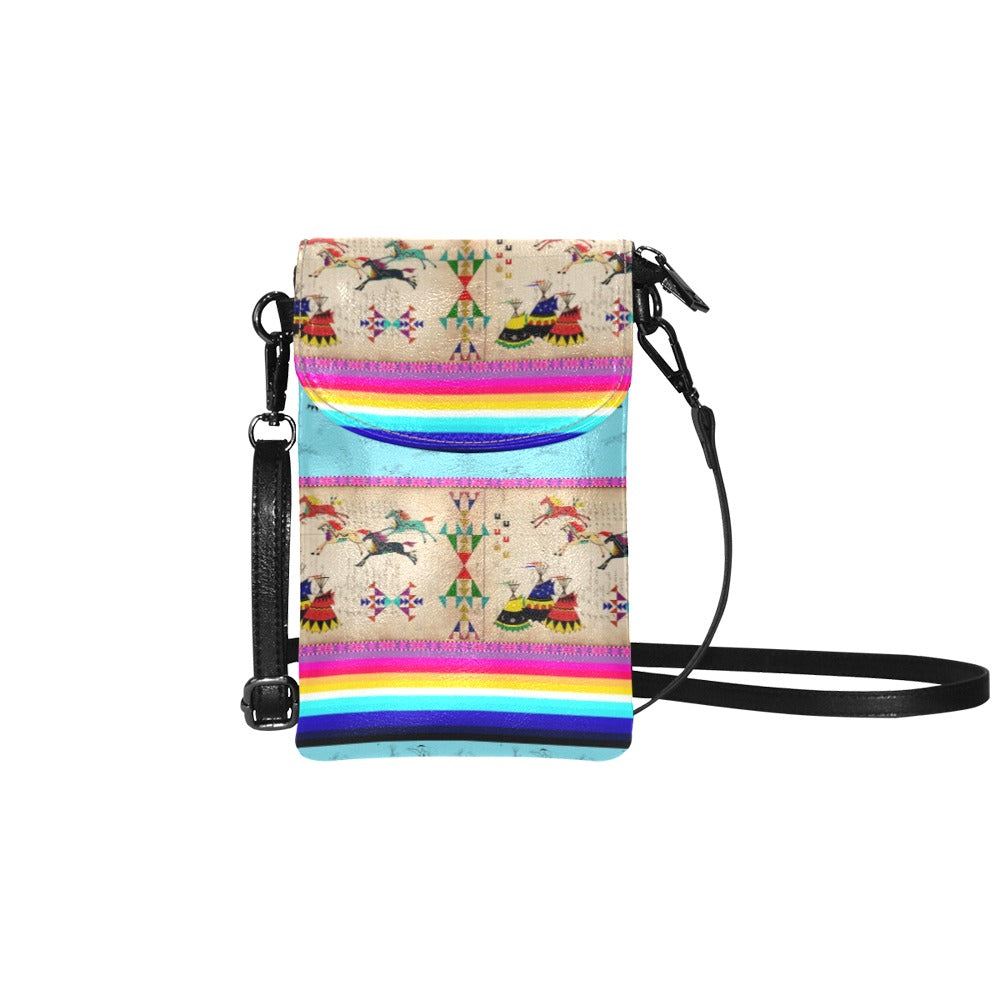 Horses Running Sky Small Cell Phone Purse