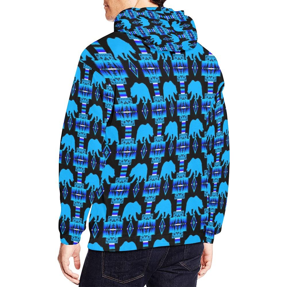 Midnight Lake Bear All Over Print Hoodie for Men (USA Size)