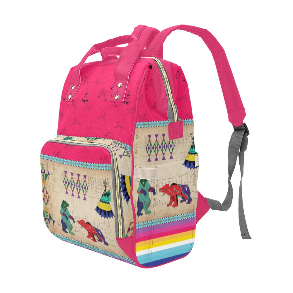 Bear Ledger Berry Multi-Function Diaper Bag